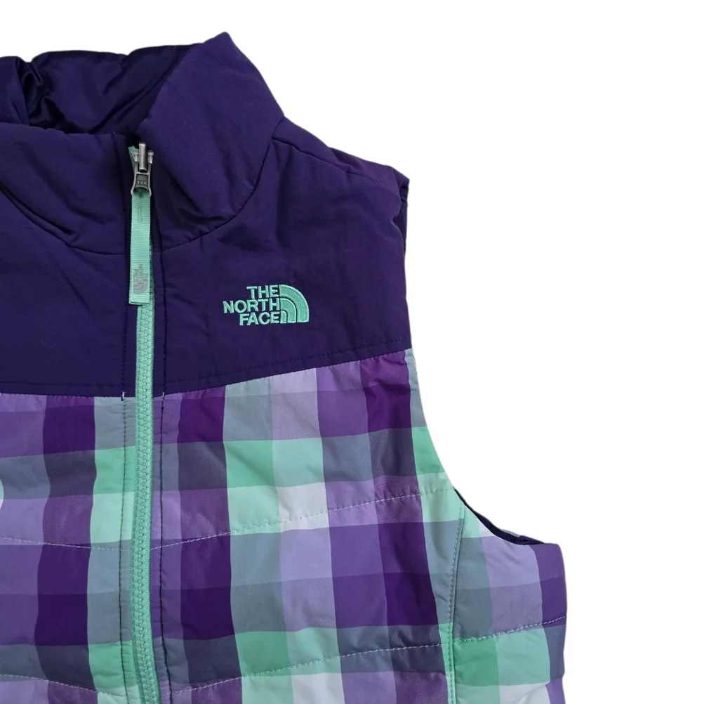 The North Face Kids Reversible Plaid Puffer Vest